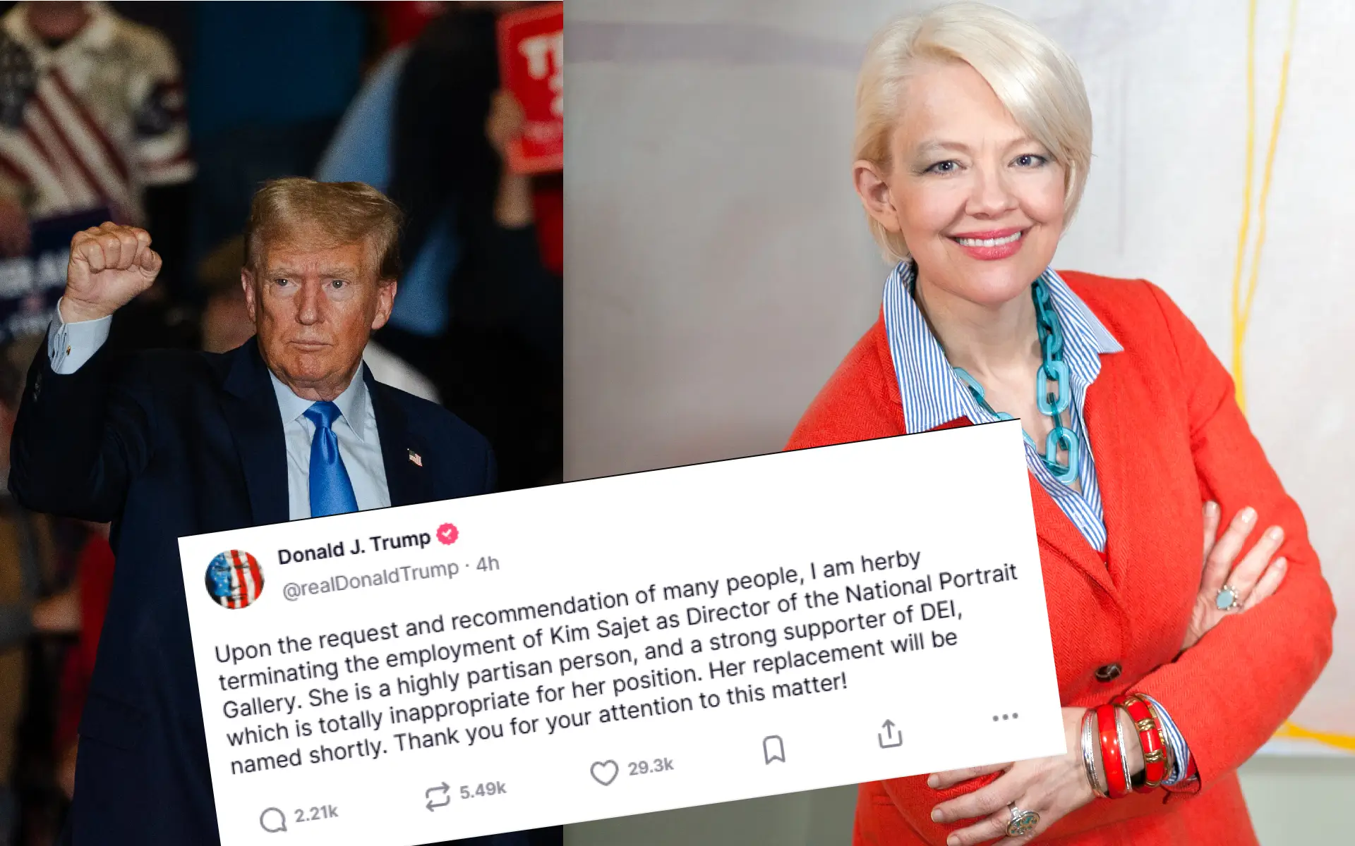 Trump Fires National Portrait Gallery Director Over Dei Support