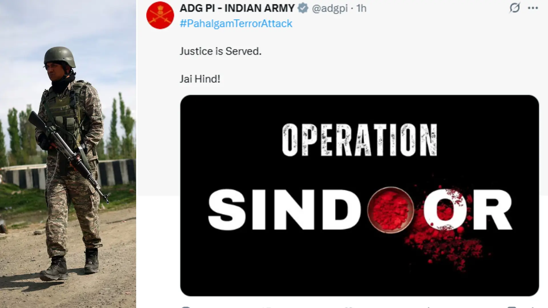 India Launches Operation Sindoor, Hits Terror Camps In Pakistan Occupied Kashmir
