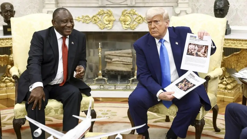 Trump Pushes Baseless White Genocide Claim In Meeting With South Africa’s President