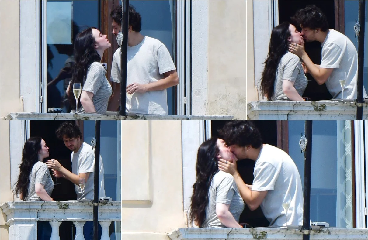 Billie Eilish And Nat Wolff Confirm Romance With Kiss On Balcony In Venice