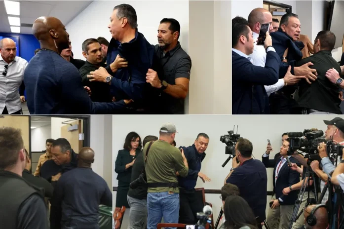 Senator Alex Padilla Handcuffed After Disrupting Dhs Press Event In La Senator Alex Padilla Handcuffed After Disrupting Dhs Press Event In La