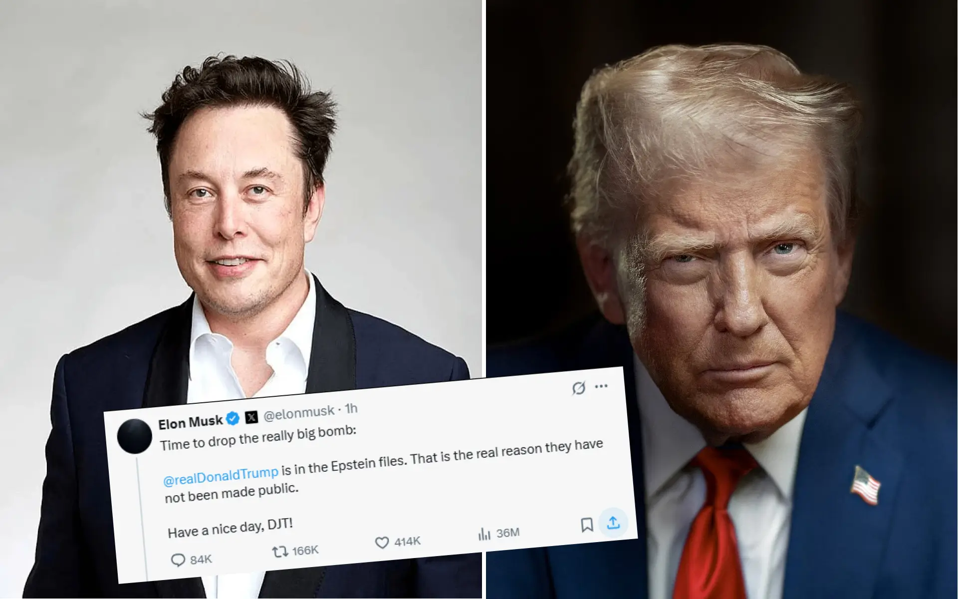 Musk Says Trump Was Named In Epstein Docs really Big Bomb